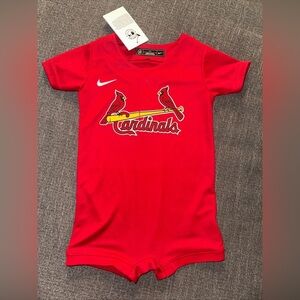 NWT Nike St. Louis Cardinals Red Baby One Piece Bodysuit Short Sleeve Size 24 M
